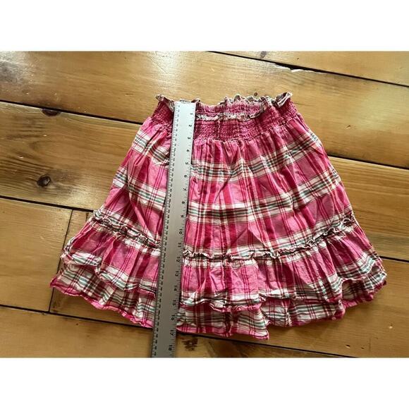 J Crew Re-Imagined womens Plaid Tiered/Ruffle Skirt Cotton Elastic Waist - Picture 5 of 6